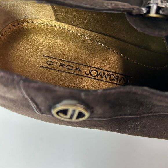 Circa Joan & David CJ River Brown Suede Leather Pointed Toe Shootie Shoe Size 6M - Picture 4 of 10
